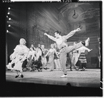 Dusty Worrall, Danny Carroll and unidentified others in the stage production The Music Man