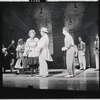 Helen Raymond, David Burns, Danny Carroll [center] and unidentified others in the stage production The Music Man