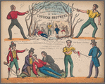 Toy theatre sheet published by Redington for The Corsican Brothers