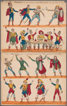 Toy theatre sheet published by firm Pollock for The Miller and His Men