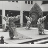 Japanese bugaku dancers performing at New York City Ballet (Takyu-raku)