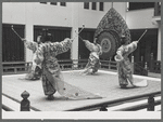 Japanese bugaku dancers performing at New York City Ballet (Takyu-raku)