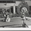 Japanese bugaku dancers performing at New York City Ballet (Koshun-raku)