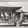 Members of the Japanese Imperial Household Dancers, who will be appearing with the New York City Ballet at City Center for sixteen performances beginning May 26 [1959]