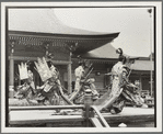 Members of the Japanese Imperial Household Dancers, who will be appearing with the New York City Ballet at City Center for sixteen performances beginning May 26 [1959]