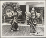 Members of the Japanese Imperial Household Dancers, who will be appearing with the New York City Ballet at City Center for sixteen performances beginning May 26 [1959]