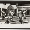 Members of the Japanese Imperial Household Dancers, who will be appearing with the New York City Ballet at City Center for sixteen performances beginning May 26 [1959]