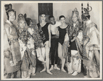 New York City Ballet dancers Diana Adams, Arthur Mitchell, and Melissa Hayden with members of the Japanese Imperial Household Dancers