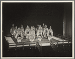Members of the Japanese Imperial Household Dancers during a performance at the New York City Ballet