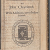 Poems by John Cleavland