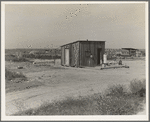 Home of rural rehabilitation client, Tulare County, California. They bought twenty acres of raw unimproved land with a first payment of fifty dollars which was money saved out of relief budget (August 1936)