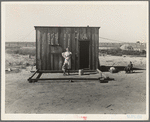 Home of rural rehabilitation client, Tulare County, California. They bought twenty acres of raw unimproved land with a first payment of fifty dollars which was money saved out of relief budget (August 1936)