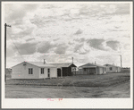 Looking from the camp to adjoining tract where Farm Security Administration (FSA) has just completed forty homes to be occupied by low income workers