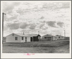 Looking from the camp to adjoining tract where Farm Security Administration (FSA) has just completed forty homes to be occupied by low income workers
