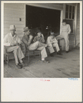 South Carolina. Livery stable gang talking politics in the country of Senator "Cotton Ed" Smith