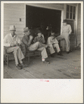 South Carolina. Livery stable gang talking politics in the country of Senator "Cotton Ed" Smith