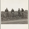 Near Westmorland, Imperial Valley. Filipinos waiting for the signal to start cutting lettuce. California