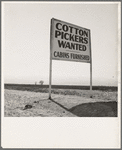 Kern County, California. Sign on U.S. 99 main highway between Los Angeles and San Francisco