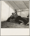 Calipatria, Imperial Valley. Sick migratory worker from Colorado in Farm Security Administration (FSA) camp
