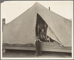 Brawley, Imperial Valley. In Farm Security Administration (FSA) migratory labor camp. Family of mother, father and eleven children, originally from near Mangrum, Oklahoma, where he had been tenant farmer