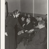 Meeting opens with taking the collection. Army contributes (about one dollar and fifty cents) again, as well as the audience. Salvation Army, San Francisco, California