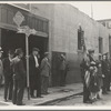 Salvation Army, San Francisco, California. Men come out of adjacent bar to watch, and return to the bar. (San Francisco is said to drink more whiskey per capita than any other city in the United States)
