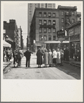 Salvation Army, San Francisco, California. At Minna Street the army forms a semi-circle and sings to attract a crowd