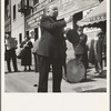 "Power of the Lord" preaching by a "soldier" saved twelve years before, and with army ever since. Salvation Army, San Francisco, California