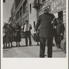 "Power of the Lord" preaching by a "soldier" saved twelve years before, and with army ever since. Salvation Army, San Francisco, California