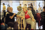Jerome Robbins and Mary Martin during rehearsals for the stage production Jerome Robbins' Broadway