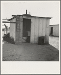 Toilet for ten cabins, men, women, and children. In Arkansawyers auto camp. Greenfield, California