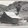 Barn in a valley back of Mission San Jose. Santa Clara County, California