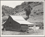 Barn in a valley back of Mission San Jose. Santa Clara County, California