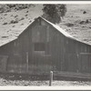 Barn in a valley back of Mission San Jose. Santa Clara County, California