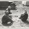 Idle migrants. Foothills north of San Jose, California. "If the sun shines tomorrow and nothin' happens, we'll pick, And they've got orders from the law, all of us guys who don't want to work here to move us out."