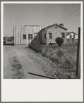 House which adjoins that of family described in 19553-E. There are approximately one hundred such homes, each with about an acre at Highway City, California, which show various degrees of ability in self resettlement. Nearly all are on Works Progress Administration (WPA)