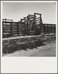 Fresno County on U.S. 99. See general caption. The end of the Chisholm Trail. Loading point for cattle shipment, showing cattle chute and part of corral