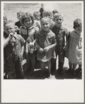 Tulare County. Farm Security Administration (FSA) camp for migrant agricultural workers. Children who attend nursery school. California. Farmersville camp