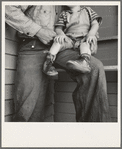 Tulare County. In Farm Security Administration (FSA) camp for migratory workers. Baby with club feet wearing homemade splints inside shoes [Farmersville, Calif.]