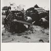 Near Tulare, California, U.S. 99. See general caption. Used car lots and auto wrecking establishments add to the litter which fronts this highway