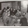 FSA camp for migratory agricultural workers, Farmersville, California. Meeting of the camp council. 1939