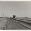 Between Tulare and Fresno. Migrants on the road. California. See general caption