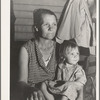 Tulare County. Farm Security Administration camp (FSA) for migratory agricultural workers at Farmersville. Mother and child, come to California from Oklahoma. They have six children, aged two to nineteen years ...