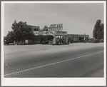 Near Kingsburg. Small independent gas stations litter the highway. California