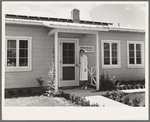 Tulare County, California. Farm Security Administration (FSA) camp for migratory agricultural workers at Farmersville. Resident nurse and clinic building of Agricultural Workers' Health and Medical Association