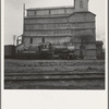 Grain elevator along railroad yard. North Platte, Nebraska