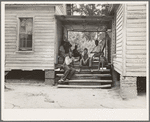 Zollie Lyons, Negro sharecropper, home from the field for dinner at noontime, and part of his family. Upchurch, North Carolina. He has thirteen acres of tobacco and a labor force of five