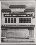Office and company store, which shut down when mill closed in 1938. Western Washington, Grays Harbor County, Malone, Washington. See General caption number 39