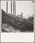 At Pelican Bay Lumber Company mill, showing chute which conveys logs from pond to the saw. Near Klamath Falls, Klamath County, Oregon