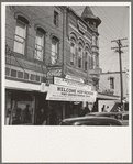 Street corner, Williamette Valley. Small town during hop season. Independence, Polk County, Oregon